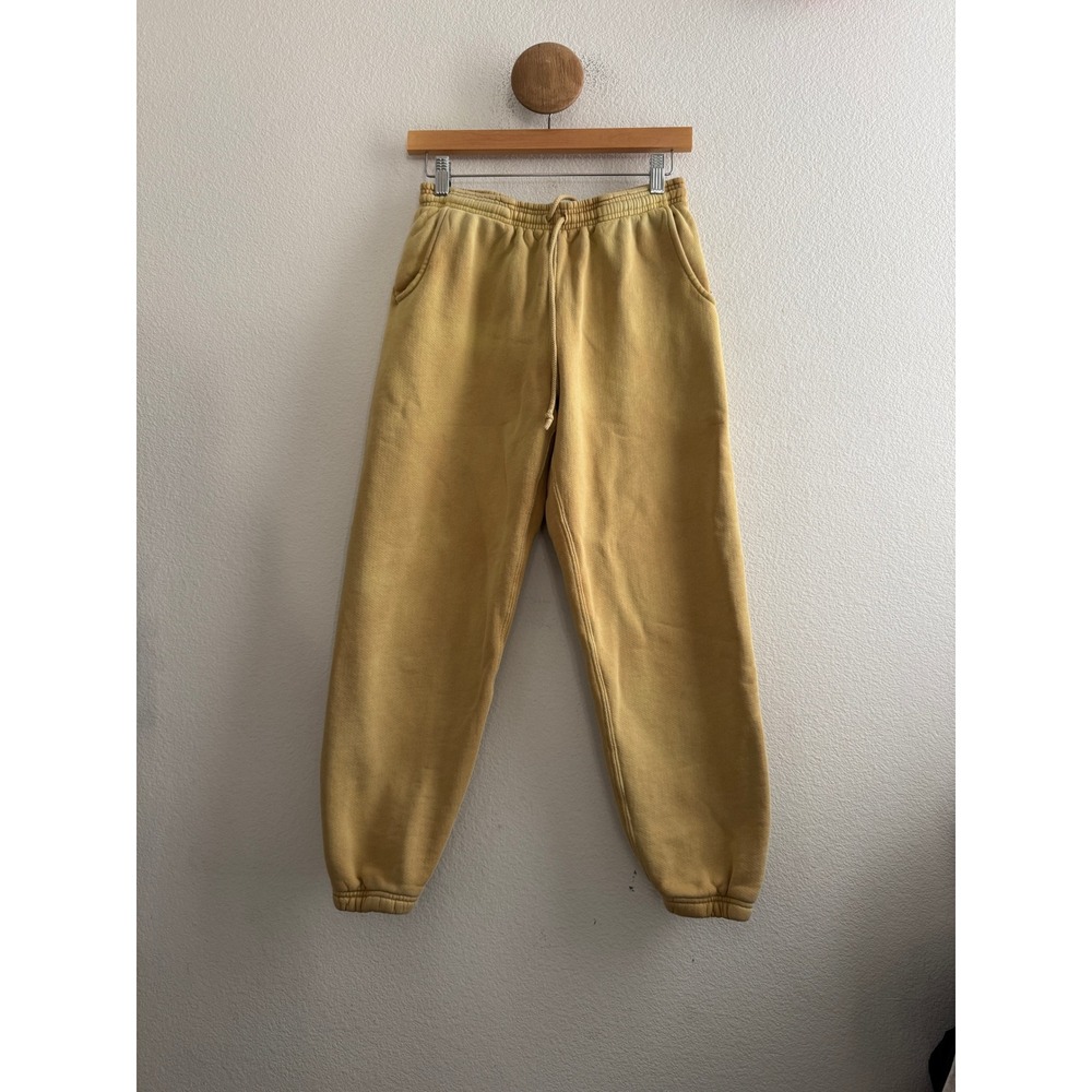 Madhappy Mustard Yellow Cotton Fleece Sweatpants Joggers Mens Small Made in USA